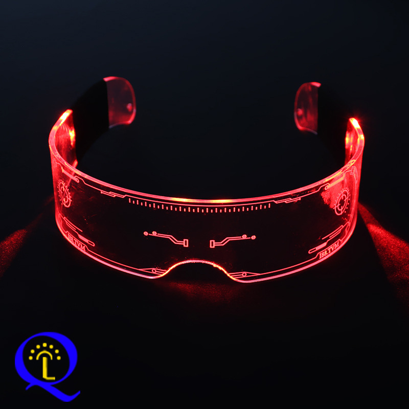 Luminous Glasses TikTok Same Style Bar Atmosphere Props Disco Jumping Technology Glasses Colorful Cool Led Goggles Glasses