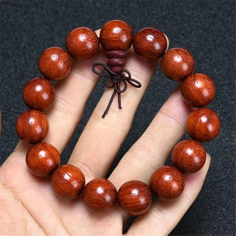 缅甸黄花梨手串 草花梨佛头款紫檀木手链 文玩檀香礼物饰品批发