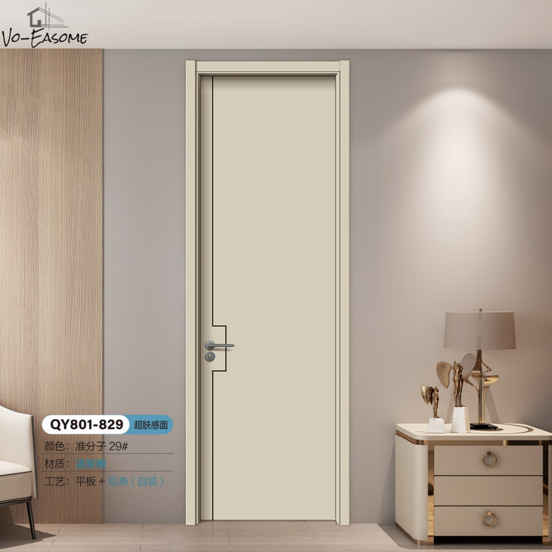 0成交41套新款金属漆车漆烤漆门泰国橡木实木房间卧室极简轻奢简约