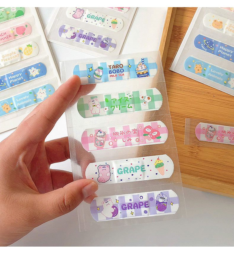 卡通可爱小兔创口贴5个袋装便携家庭版创可贴装饰美颜贴磨脚贴