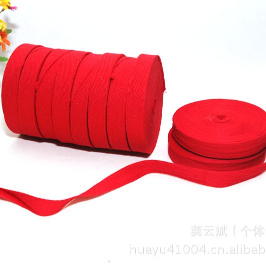 1.75cm red cotton tape clothing lace backpack belt label cloth red ribbon diy textile accessories factory direct supply