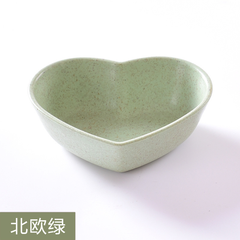 Wheat Love Snack Dish Hot Pot Seasoning Dish Dessert Snack Plate Vinegar Soy Sauce Dish Leaf Pickles Dipping Plate