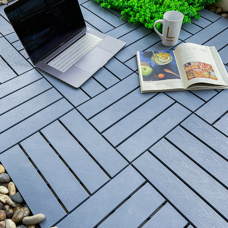批发阳台生态防腐塑木地板 户外露台 花园浴室自铺庭院木地板塑料