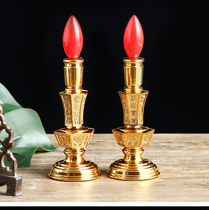 烛台蜡烛家用led供佛电蜡烛财神电烛长明灯佛堂蜡烛灯神龛佛灯