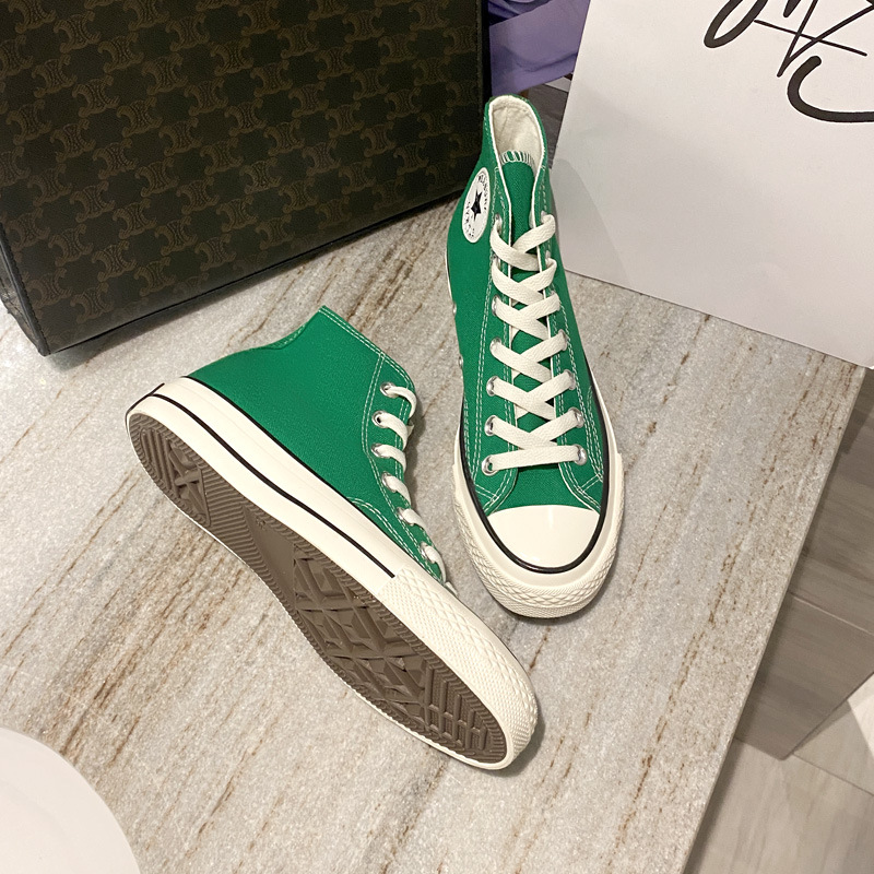 正品首尔匡威莱斯新色森林绿帆布鞋女百搭学生休闲2022年夏季新款