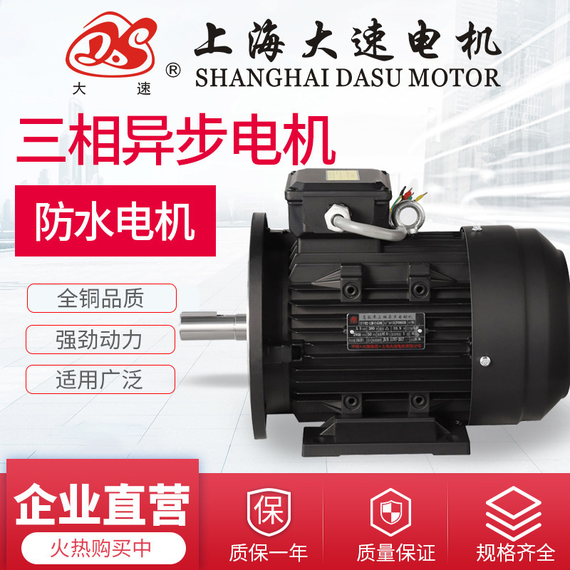 上海大速供应高压清洗机电动机三相铝壳电机洗车机三相异步电动机