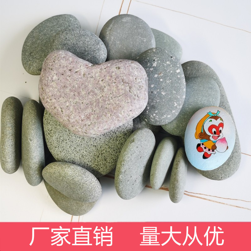 创意手工椭圆形石画彩绘画石头画卡通画画涂鸦彩绘鹅卵石儿童diy