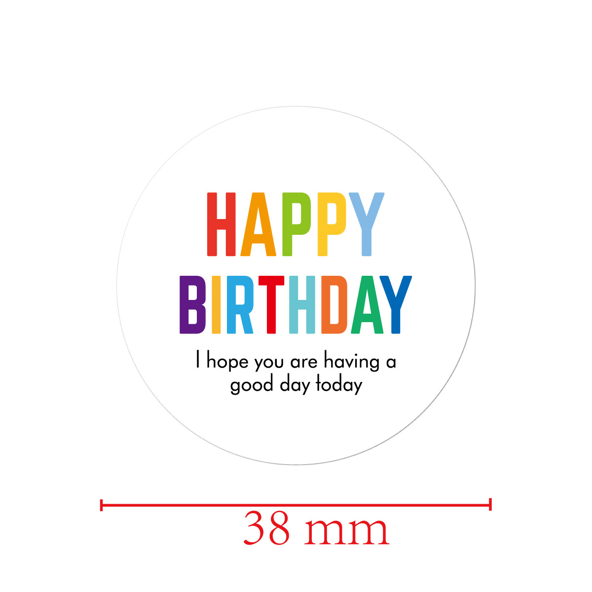 5寸生日快乐贴纸happy birthday封口贴不干胶礼品标签贴纸