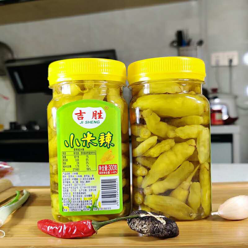 吉胜泡椒味小米椒300g/罐装下饭菜咸菜泡菜酸菜小米椒酸辣味咸口