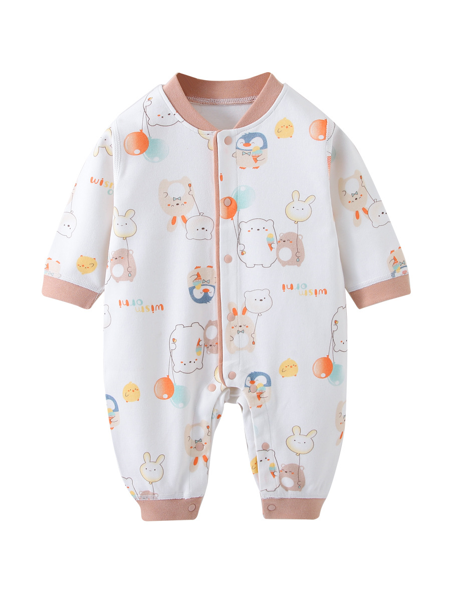 Baby Spring and Autumn Jumpsuit Baby New Spring Cotton Clothes Boys and Girls Newborn Baby Romper Romper Baby Clothes