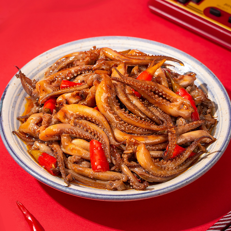 【满199减100】椒盐记麻辣鱿鱼须冷吃熟食开袋即食四川特产小吃零