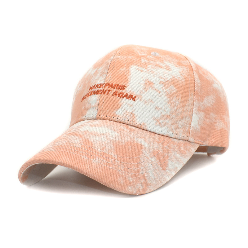 Fashion Spring and Autumn Ladies New Tie-Dye Baseball Cap Cross-Border Outdoor Travel Hat Embroidered Peaked Cap Sun Hat