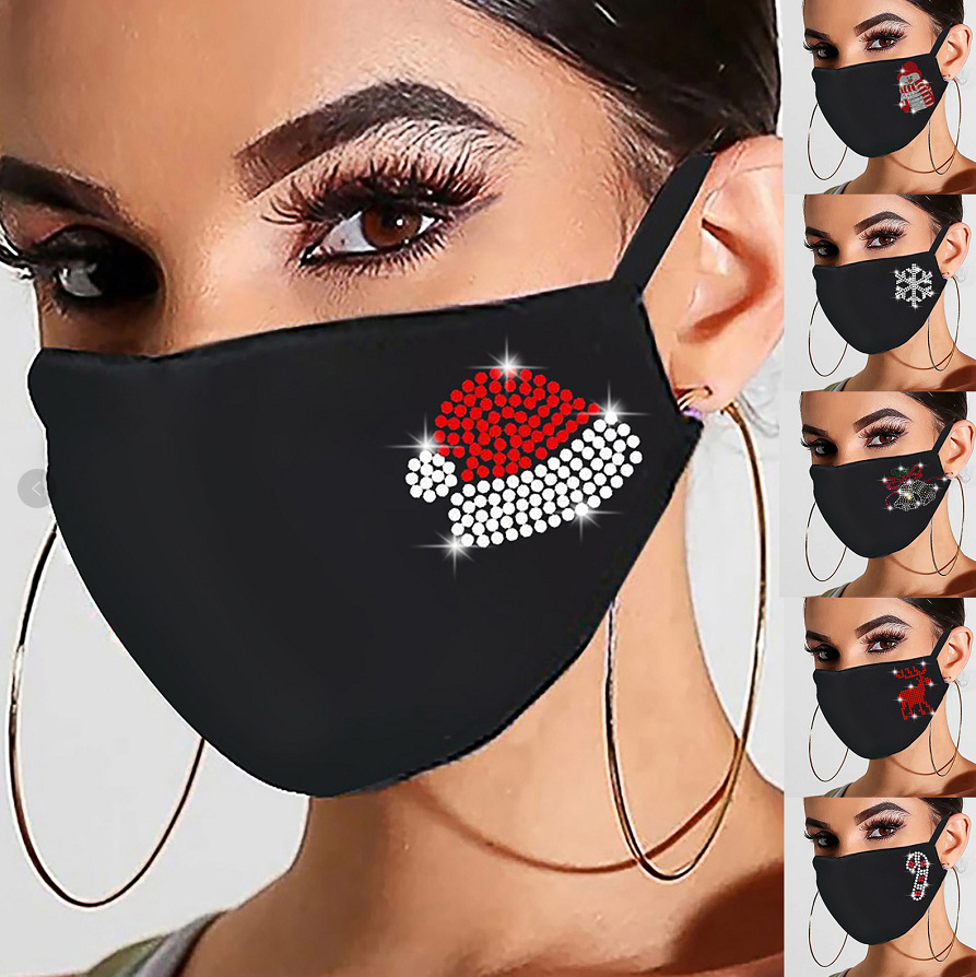 烫钻英文字母口罩a~~z26个字母黑色可洗