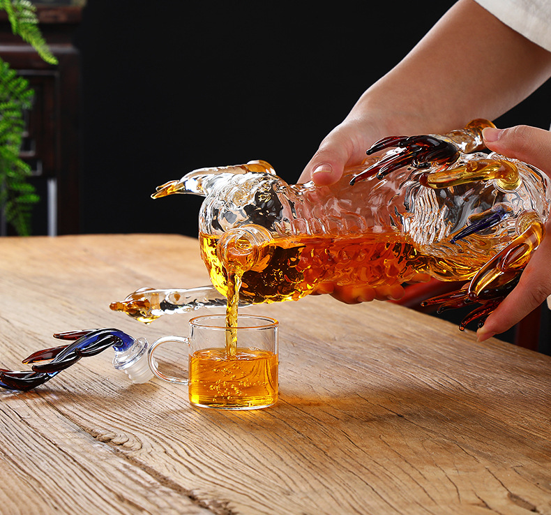 动物酒瓶麒麟泡酒瓶加厚高硼硅玻璃瓶艺术酒瓶泡酒瓶