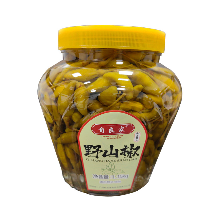 自良家酱泡野山椒酸辣味大瓶装商用泡椒小米椒泡凤爪调料1.