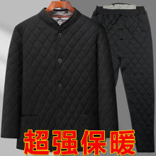 棉裤老人中老年棉衣外套男套装衣服爷爷男士加厚棉袄爸爸棉服冬季