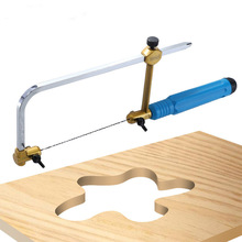 小型拉花锯 多功能U型手工锯 迷你曲线锯钢丝锯子锯条DIY木工工具