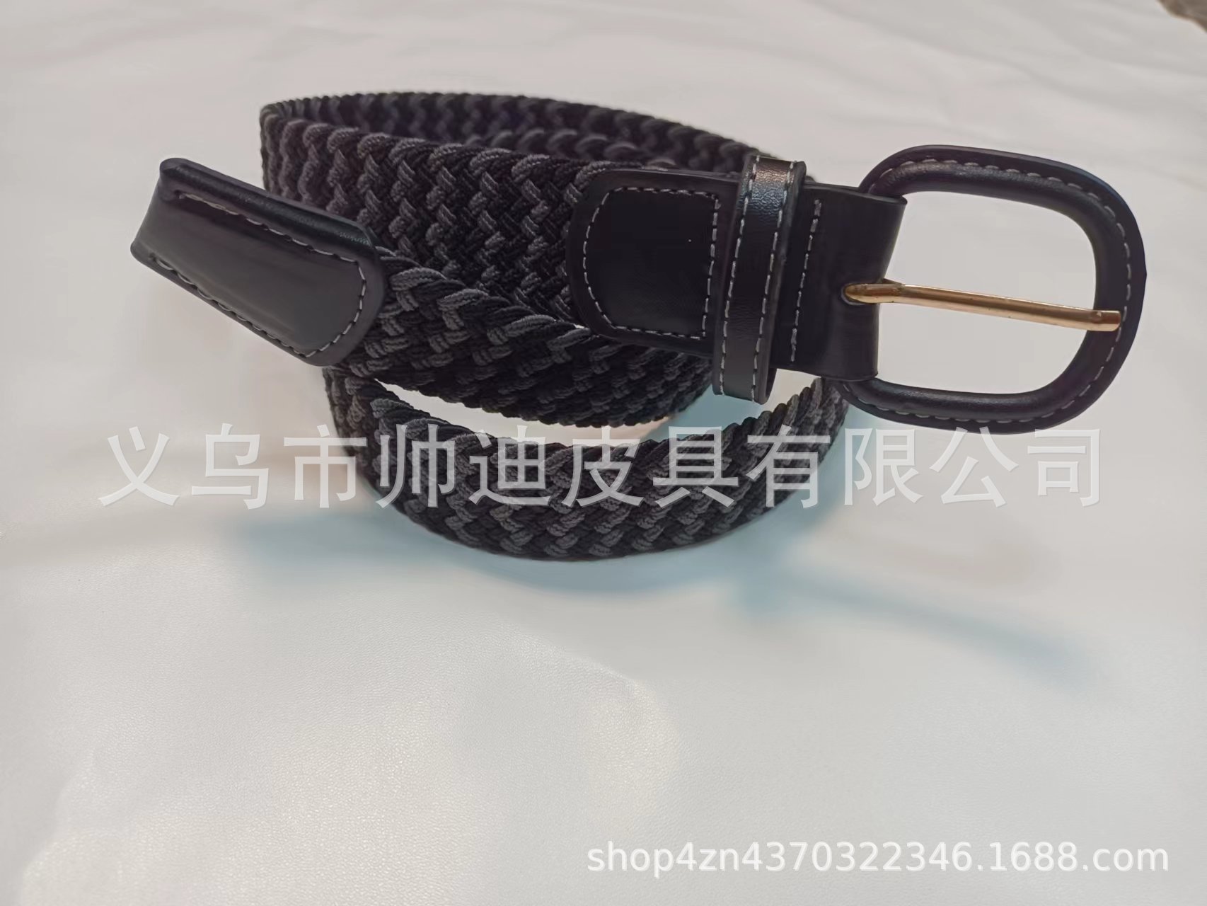 韩版时尚弹力包扣针扣松紧编织腰带男女通用学生百搭装饰皮带