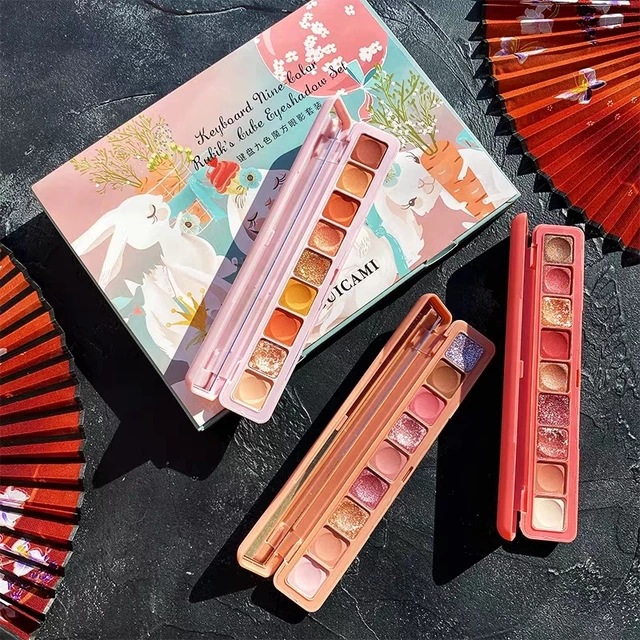 小众设计感带链条眼影盘 包包眼影盘 个性夸张眼影盘多色闪粉眼影