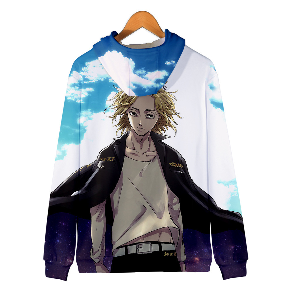 日漫周边东京卍复仇者佐野万次郎连帽拉链卫衣秋冬二次元外套童装