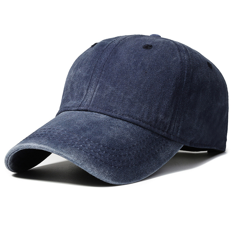 Worn Looking Washed-out Hat Men's and Women's Retro Baseball Street Soft Peaked Cap Curved Brim European and American Style Versatile Student Casual Hat
