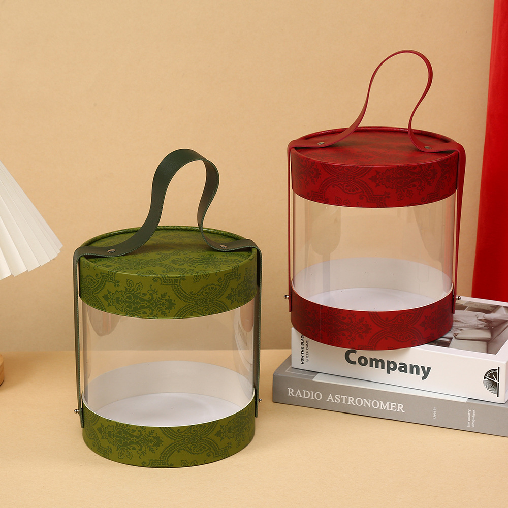 轻奢圆形透明结婚喜糖盒伴娘伴手礼盒结婚回礼盒时尚欧式手提盒