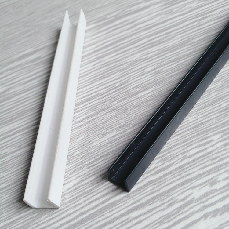 厂家直销pvc塑料材质u型槽 白色玻璃卡槽 白色u型玻璃包边条