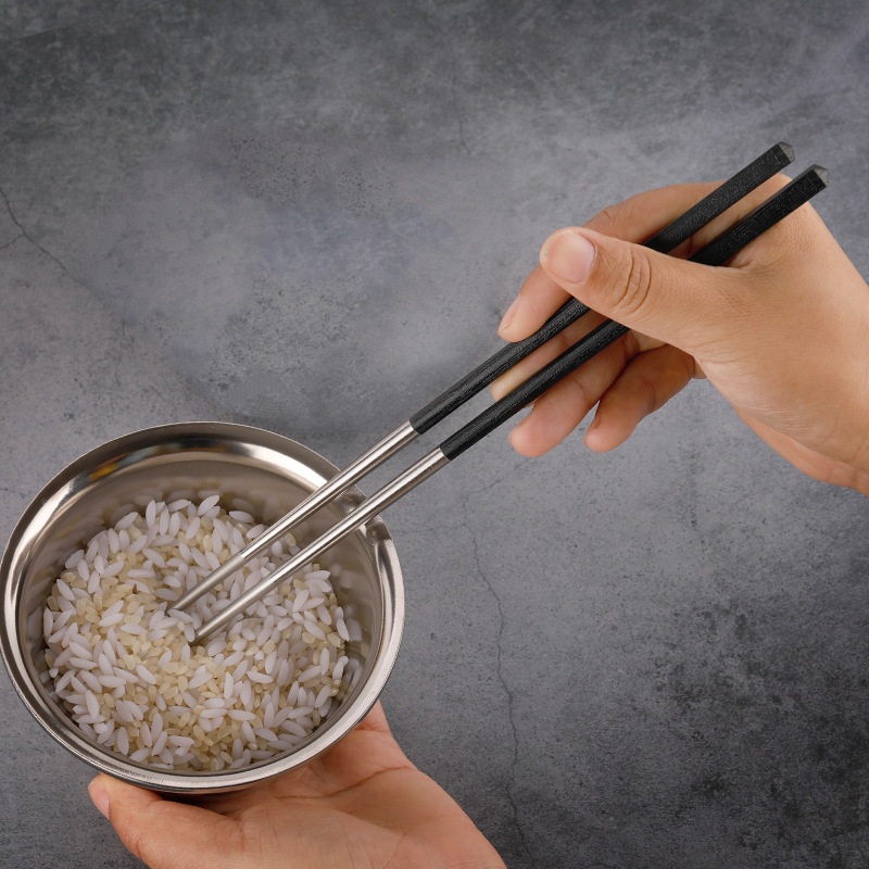 户外纯钛筷子露营防霉防滑餐具家用钛筷碳纤维耐高温金属合金筷