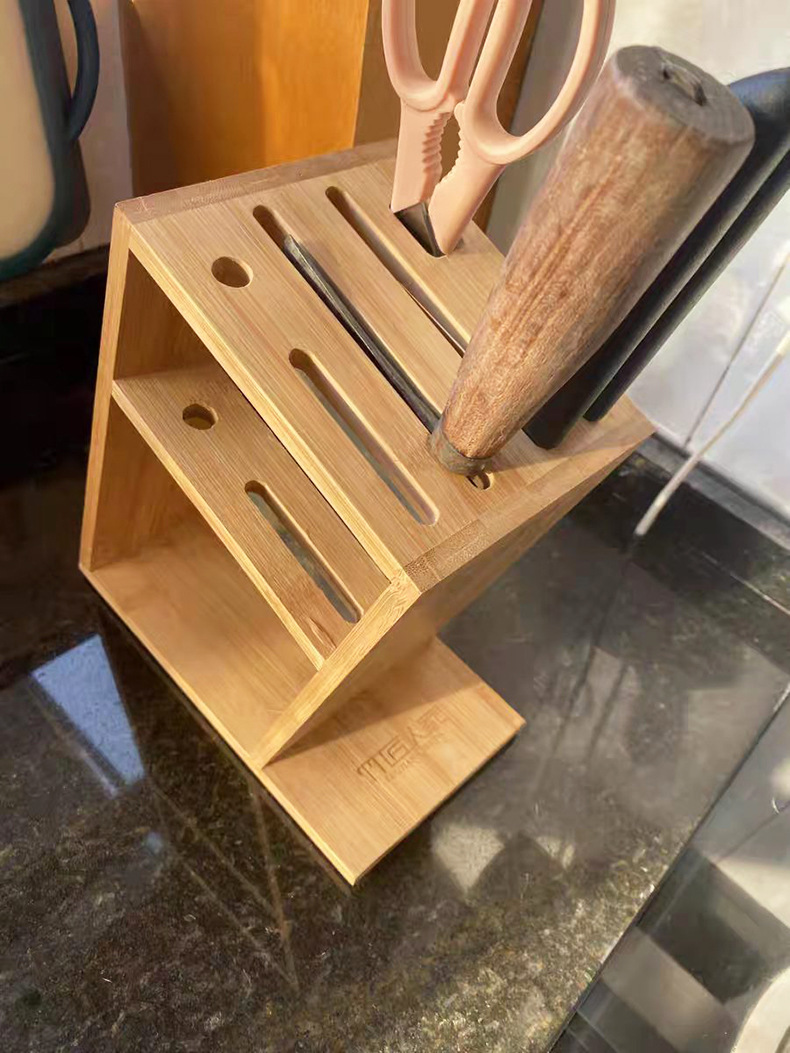 木质刀架刀座斜立款菜刀架厨房用品菜刀架刀具架子置物架放刀架