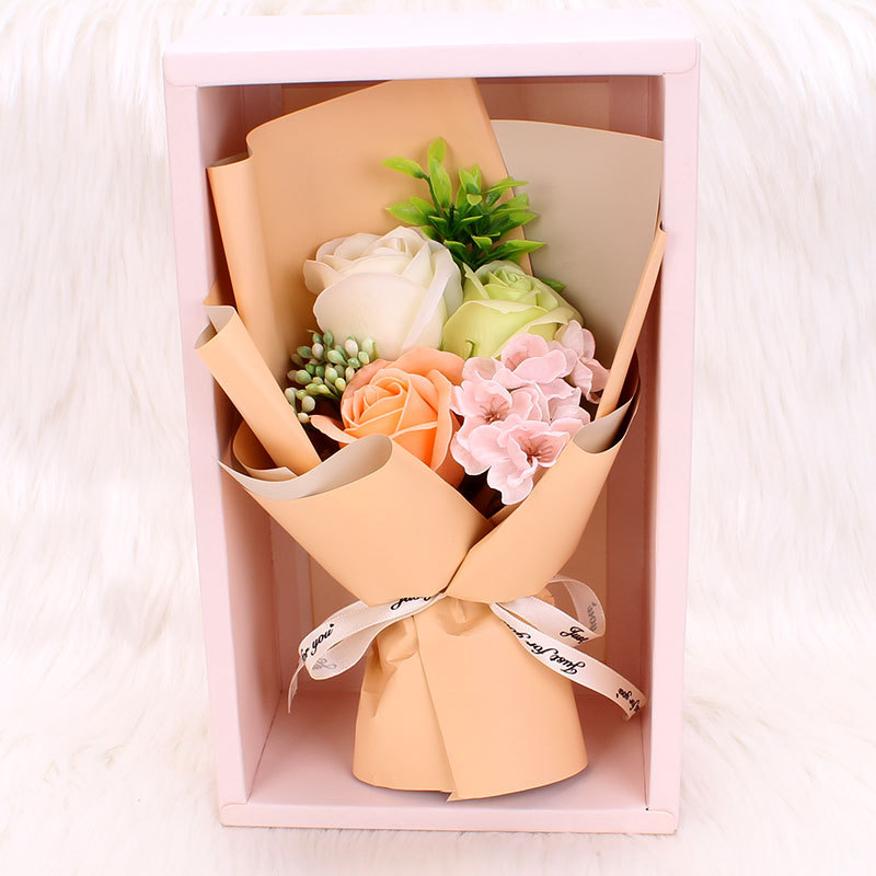 三八女神节礼品玫瑰盒装可定制手工香皂花束礼盒送女友爱人惊喜