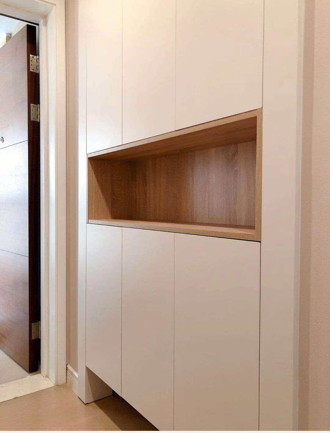 极简风格开门滑门深色浅色衣柜 中式开门滑门衣柜 膜压移门衣柜