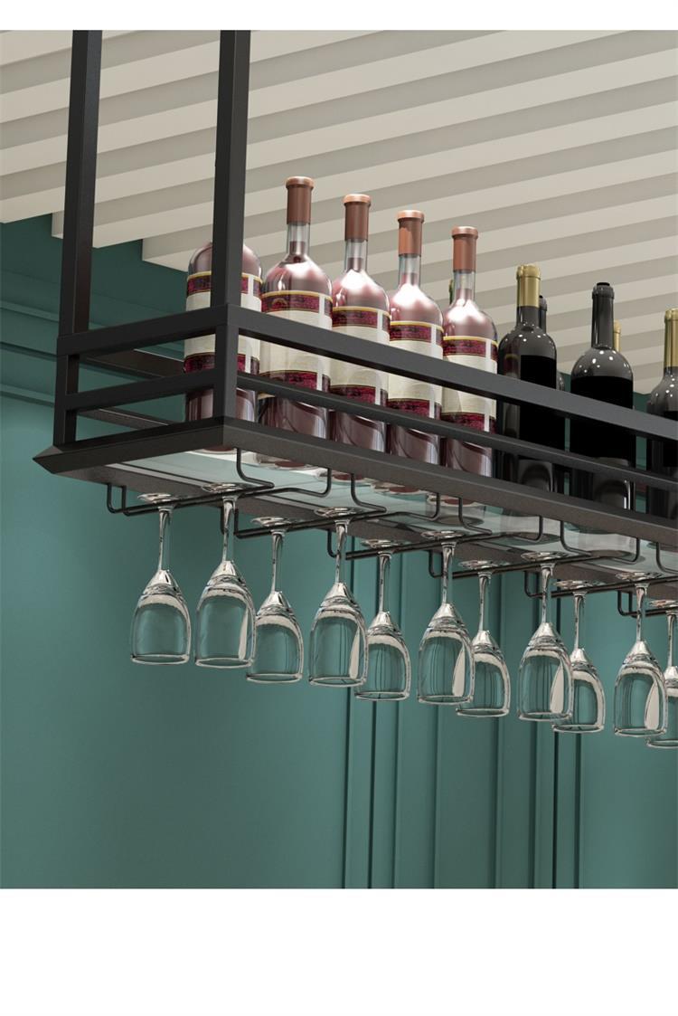 酒吧吧台吊架倒挂酒杯架悬挂式酒柜酒架吊架置物架装饰收纳架