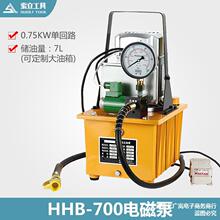 HHB-700A电动泵浦 750W油压电动泵脚踏式带电磁阀超高压电动泵站