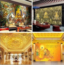 3D唐卡佛像大型壁画藏式文化菩萨佛堂寺庙壁纸佛祖墙纸墙布