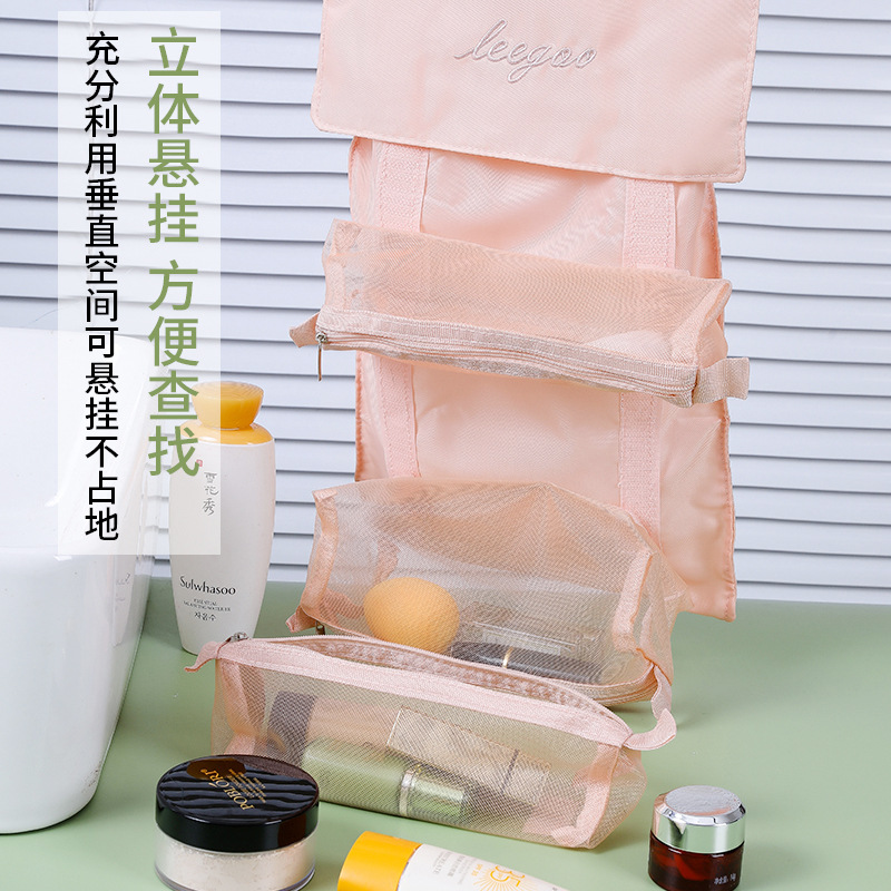 2022 New Travel Cosmetic Bag Women's Portable Large Capacity Buggy Bag Makeup Skin Care Products Wash Dinner Bag