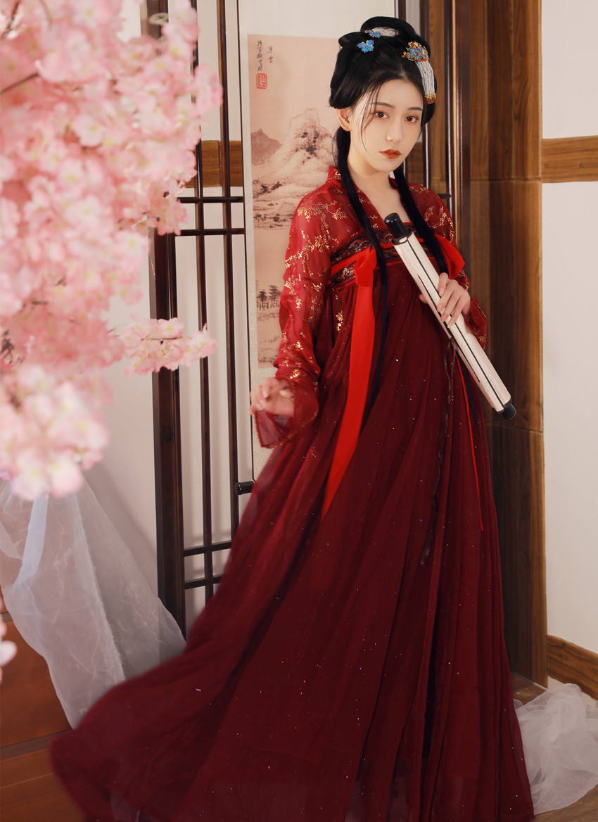 【醉美人】汉韵阁芙蓉新款汉服女齐胸襦裙仙对襟烫金日常清新淡雅