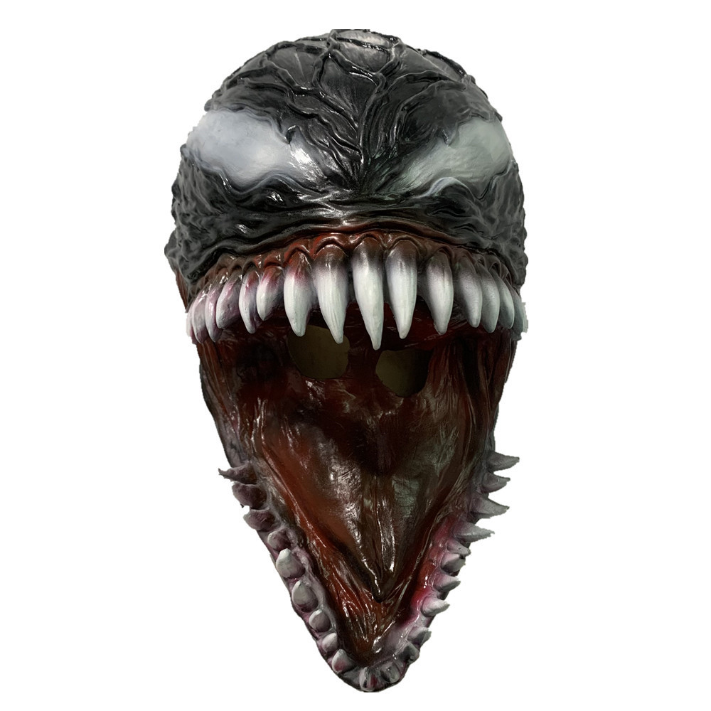 毒液面具致命守护者乳胶头套复联4英雄脸谱面罩万圣节venom mask