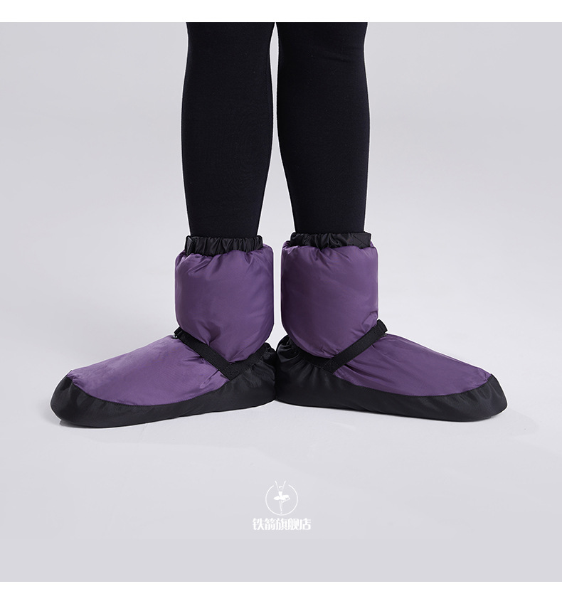 慈溪工厂冬季舞蹈鞋女保暖靴夹棉练功形体鞋软底芭蕾舞蹈棉鞋外贸