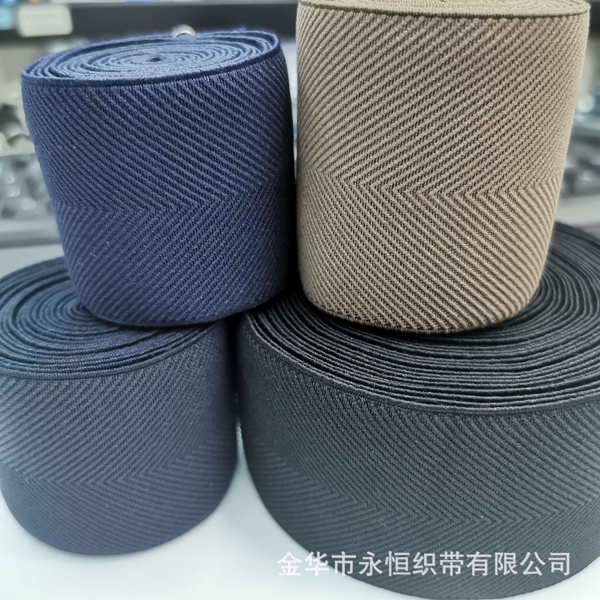 Manufacturer 5.0cm 6.0cm Herringbone Pattern Elastic Band Shuttleless Machine Color Nylon Base Garment Accessories
