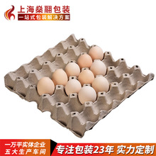30枚纸浆蛋托黄托白托鸡蛋托盘 防潮包装 可降解纸塑 厂家定制