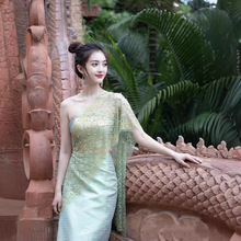 同款西双版纳傣族民族服装筒裙表演服夏季影楼艺术写真拍照