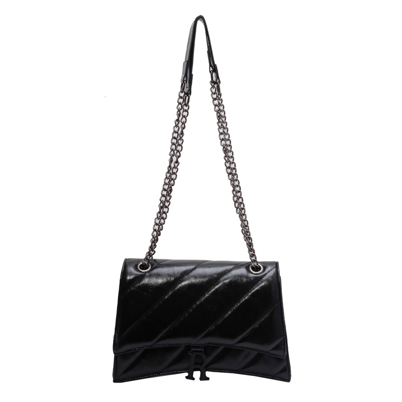 2022 New Hourglass Bag High-End Fashion Exquisite Crossbody Chain Bag Women's Bag Textured Shoulder Messenger Bag