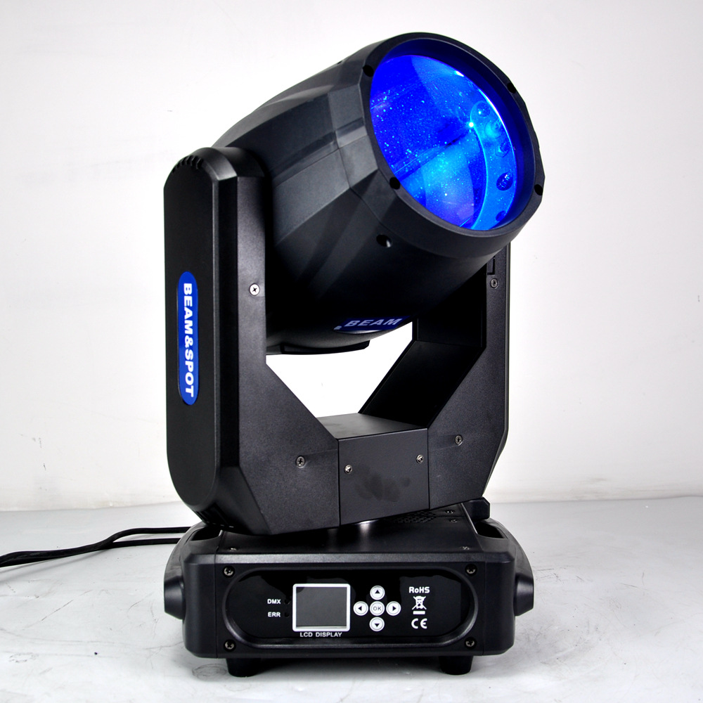 250瓦舞台光束摇头灯16通道双棱镜七彩色片酒吧工程户外亮化250w