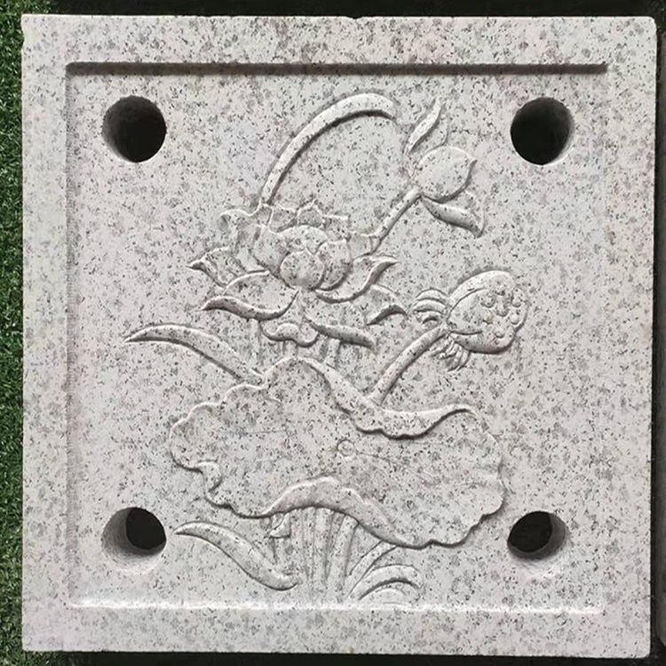 花岗岩石雕窨井室外雨水篦子排水沟盖板庭院石材地漏青石仿古铜钱