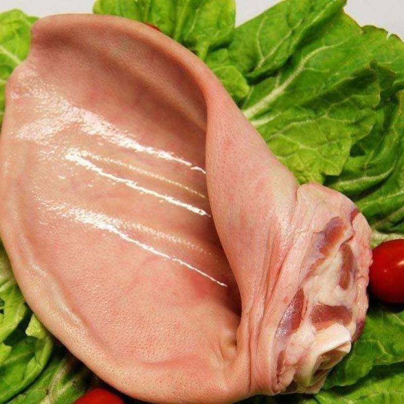 新鲜猪耳朵生猪耳猪耳朵冰鲜冷冻猪耳朵火烤去毛生猪耳卤菜