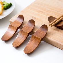 日式木质筷架家用餐具收纳架厨房勺子筷子托托筷枕筷子架小摆件无