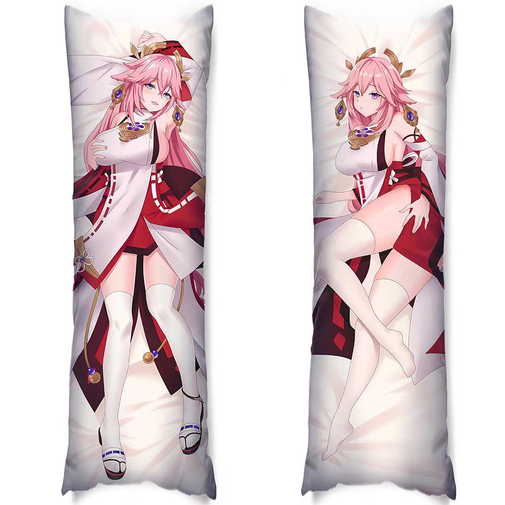 原神抱枕八重神子等身抱枕套周边动漫二次元长条抱枕靠枕批发制作