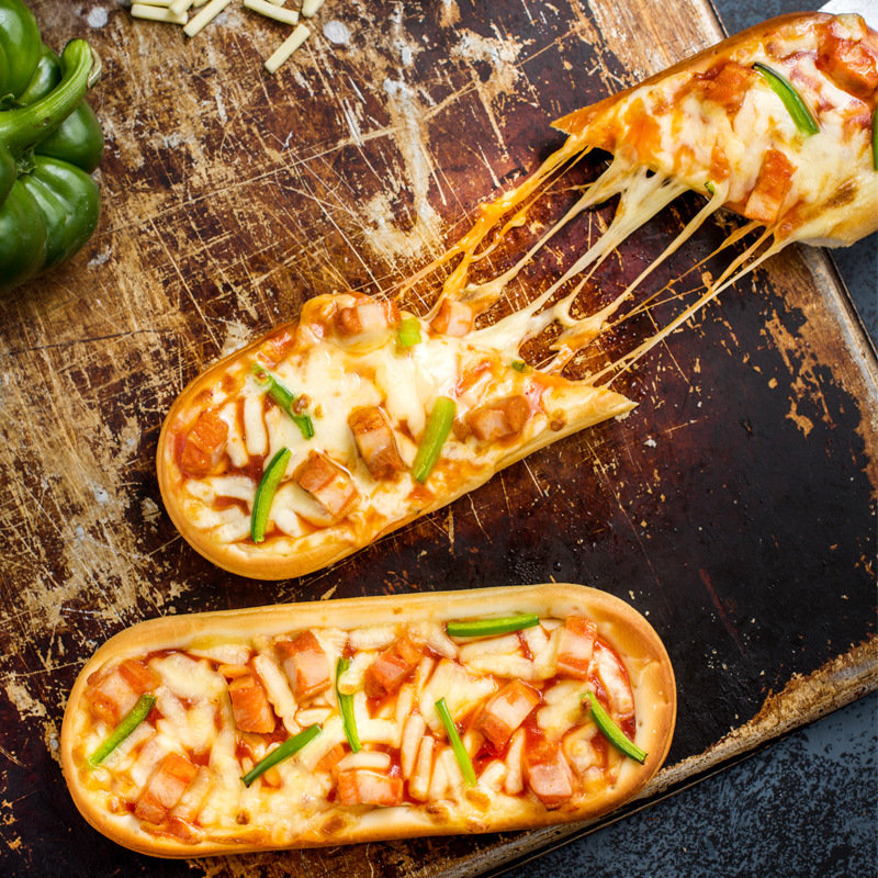 儿童早餐芝士船披萨速食半成品微波炉加热即食懒人食品船型披萨