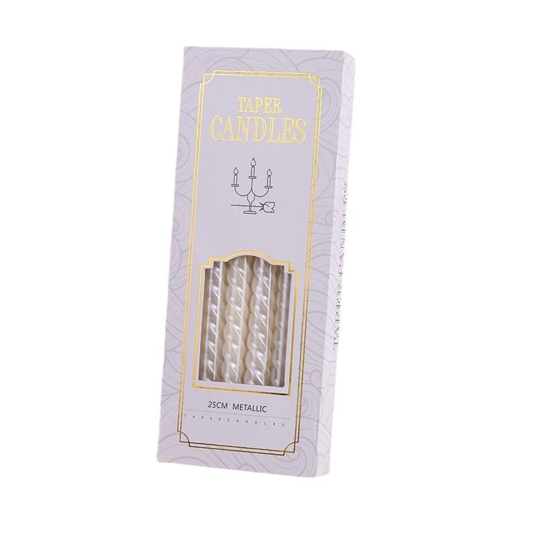 European-Style Niche Electroplating Thread Long Brush Holder Candle Color Ins Style Romantic Hotel Birthday Wedding Atmosphere Layout