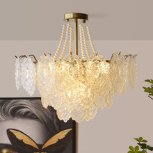 法式轻奢主卧室灯吊灯现代简约网红水晶创意设计师灯房间客厅灯具